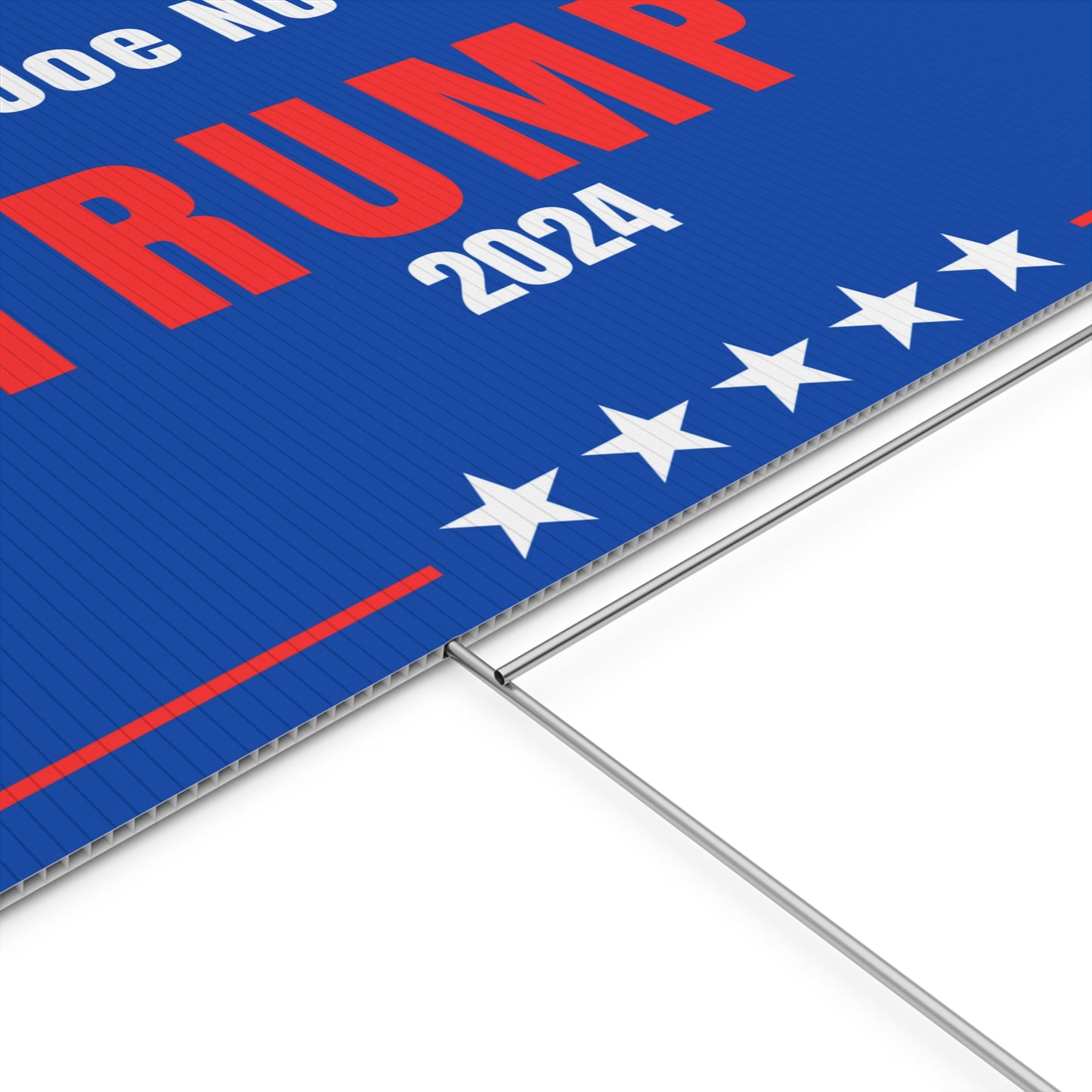 Slow Joe No More Trump 2024 Plastic Yard Sign 36" X 24"