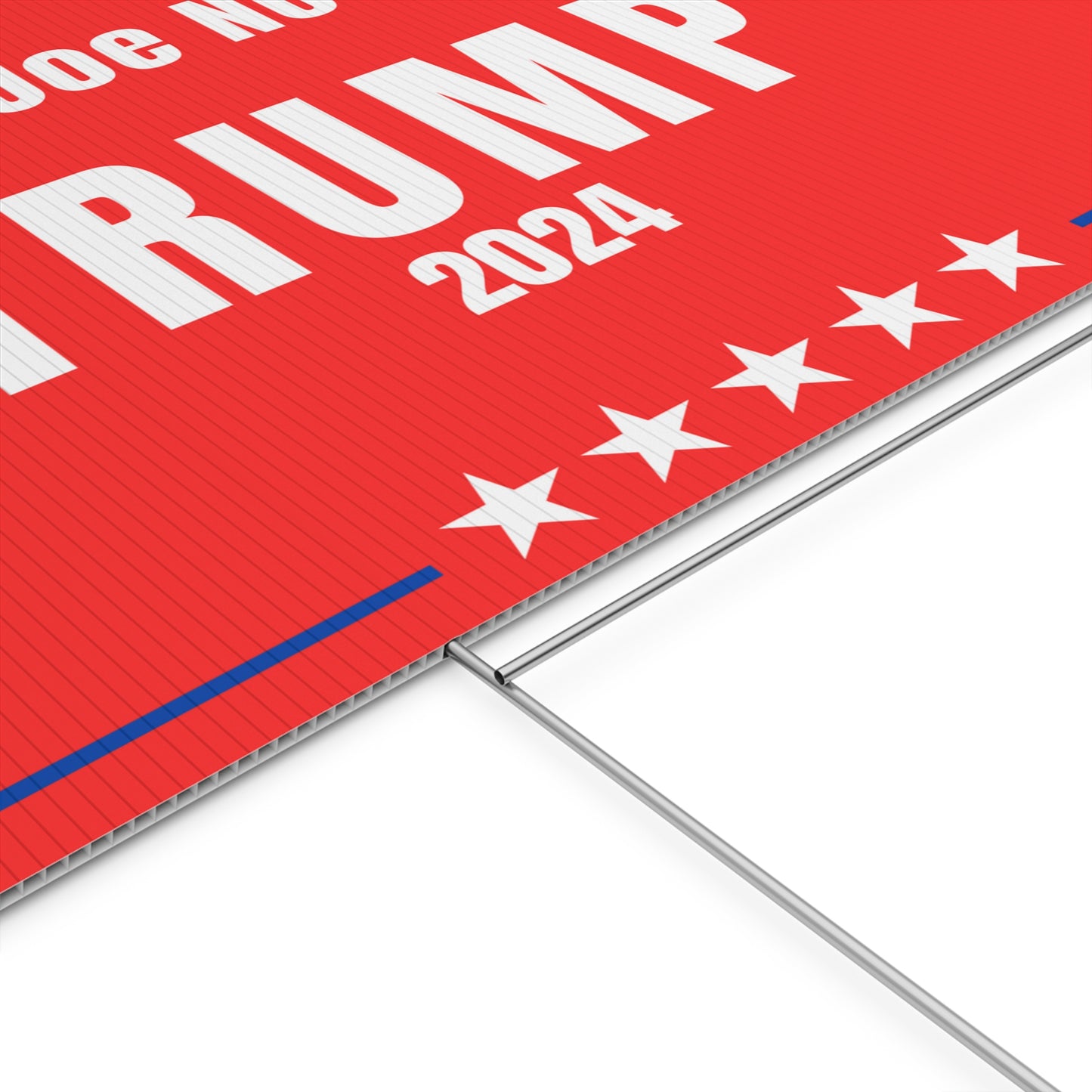Slow Joe No More Trump 2024 Plastic Yard Sign 36" X 24"