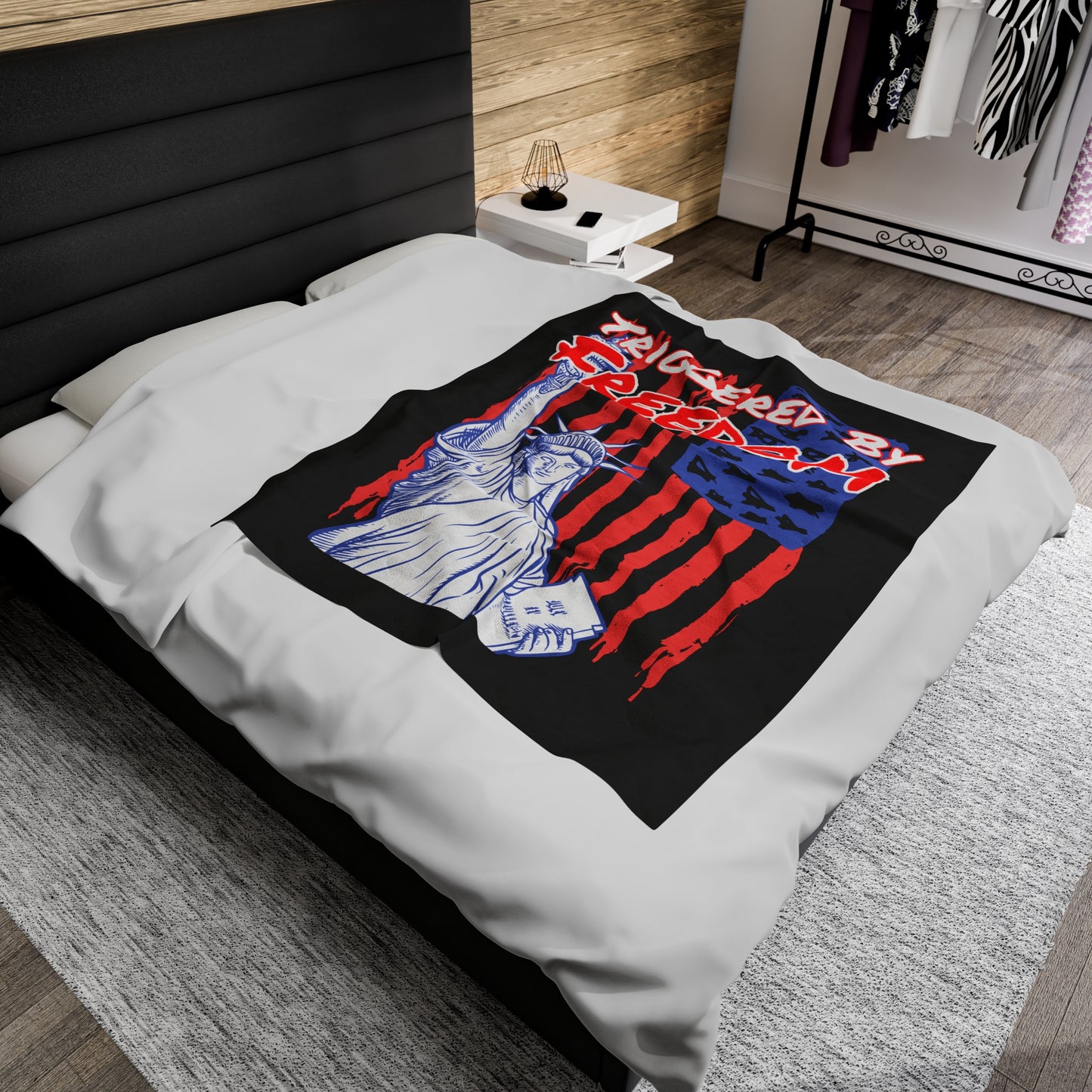 Triggered By Freedom Velveteen Plush Blanket