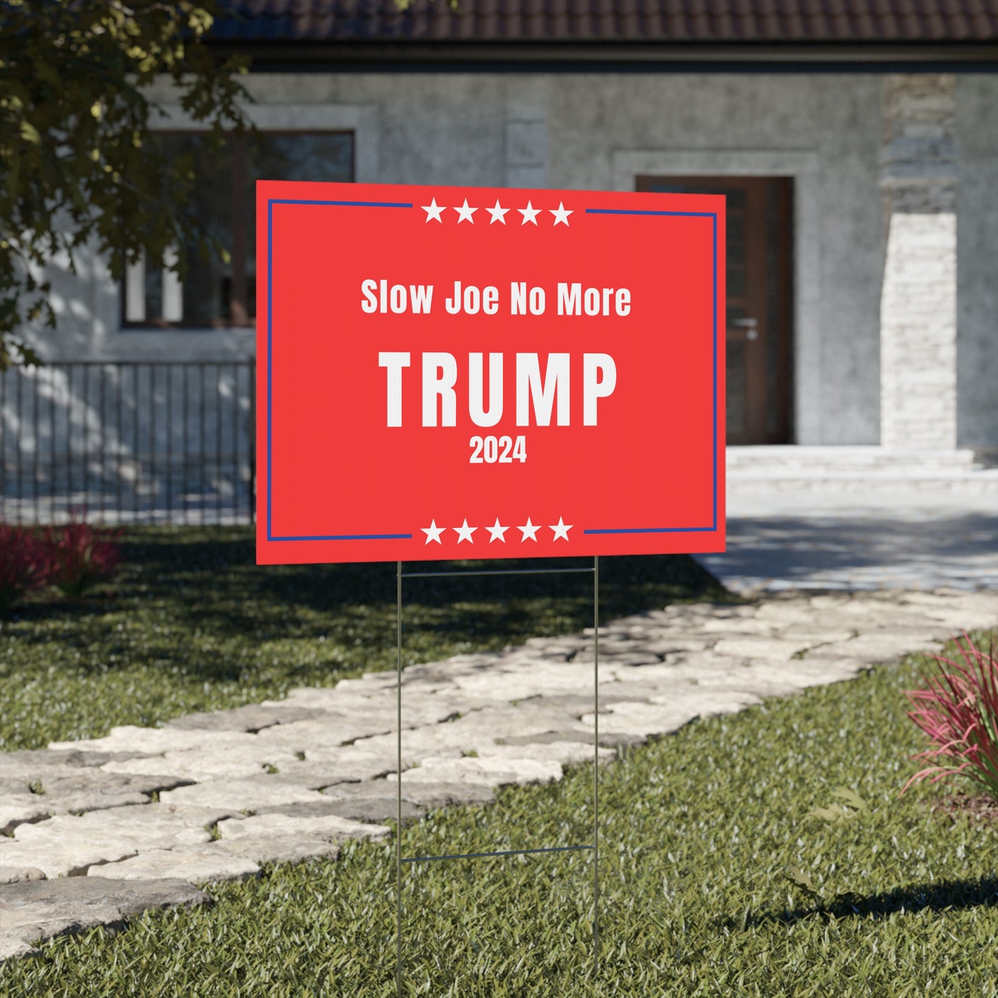 Slow Joe No More Trump 2024 Yard Sign 18" X 24"