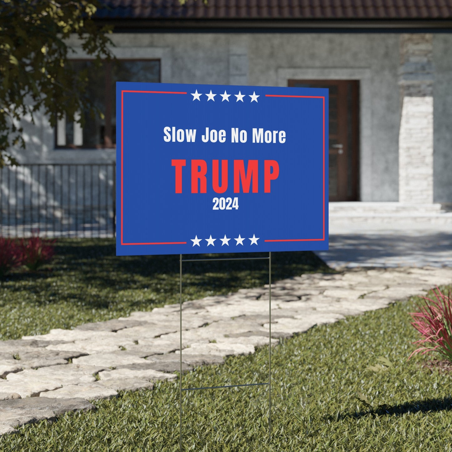 Slow Joe No More Trump 2024 Yard Sign 18" X 24"
